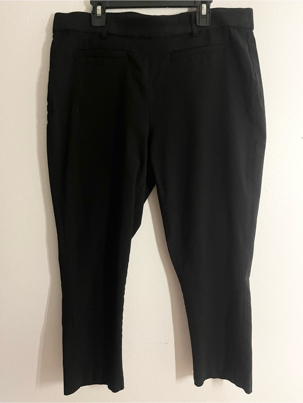 Jules & Leopold Black Straight-Leg Pants Size Large Waist 17”-18” Inseam 23”